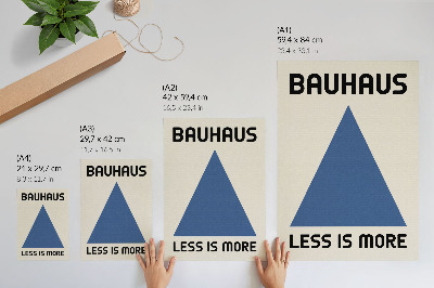 Premium stenski plakat V slogu Bauhaus prevladuje geometrijska preprostost.