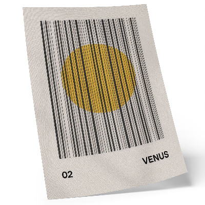 Eleganten plakat za dnevno sobo Kontrastne črte rumenega kroga op art