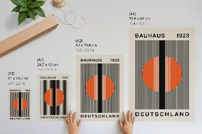 Plakat Geometrijski motiv s kontrastom črne in oranžne barve
