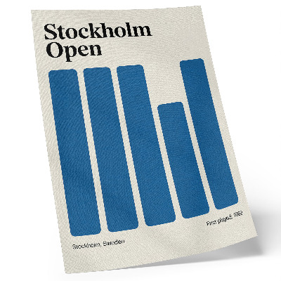 Plakat Minimalistična grafika z modrimi pravokotniki