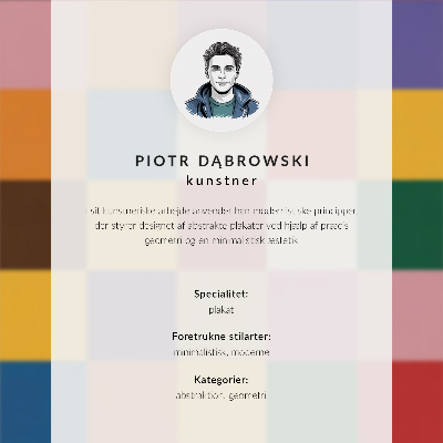 Plakat Minimalistična grafika z modrimi pravokotniki
