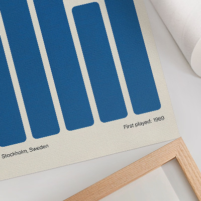 Plakat Minimalistična grafika z modrimi pravokotniki