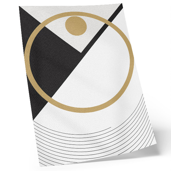Eleganten plakat za dnevno sobo Geometrijski vzorec, kontrastne barve, sodoben slog