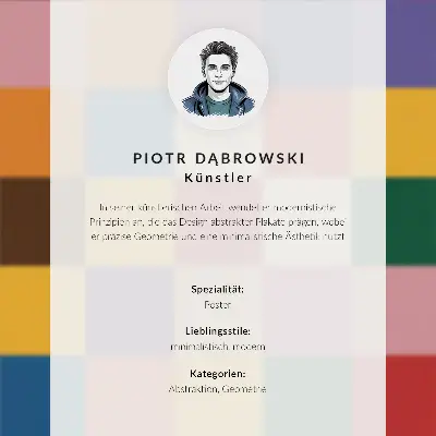 Plakat za dnevno sobo z motivom ustvarjalnega okolja z barvitimi kvadratki