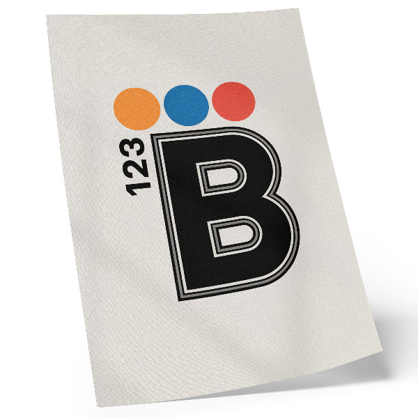 Plakat Geometrična črka s pisanimi kapljicami
