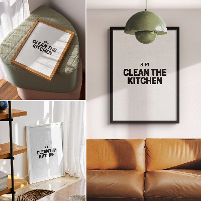 Plakat Minimalistični napis s kontrastnim motivom