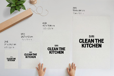 Plakat Minimalistični napis s kontrastnim motivom