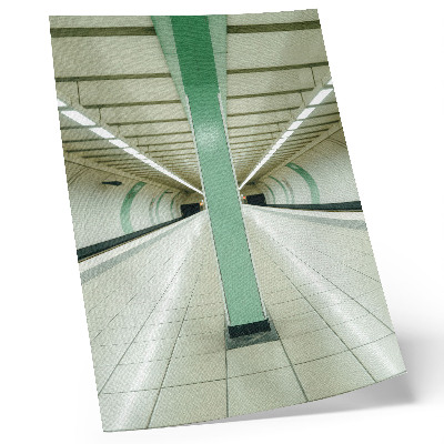 Plakat Simetrična zelena struktura vesoljskega tunela