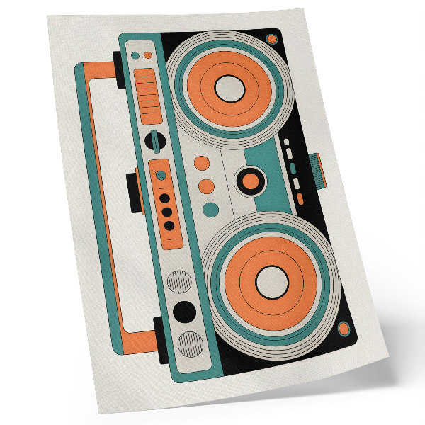 Plakat Retro slog z izraznimi oblikami in kontrasti