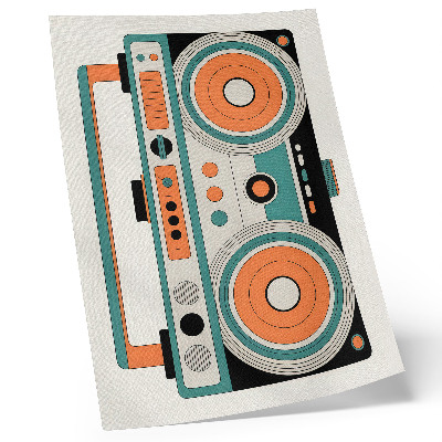 Plakat Retro slog z izraznimi oblikami in kontrasti