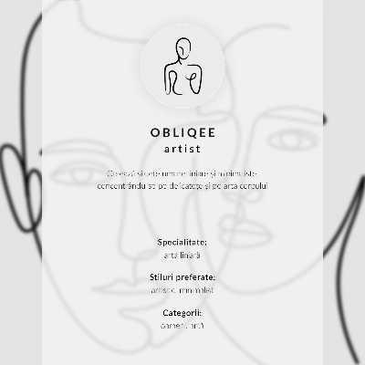 Umetniški tisk na platno Minimalistična moderna skica konture obraza