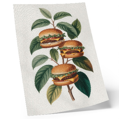Premium stenski plakat Hamburgerji rastejo na vejah zelenega drevesa