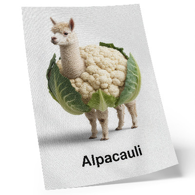 Premium stenski plakat Nenavadna kombinacija alpake in cvetače