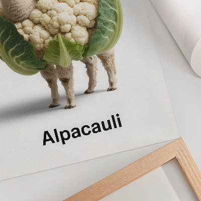 Premium stenski plakat Nenavadna kombinacija alpake in cvetače