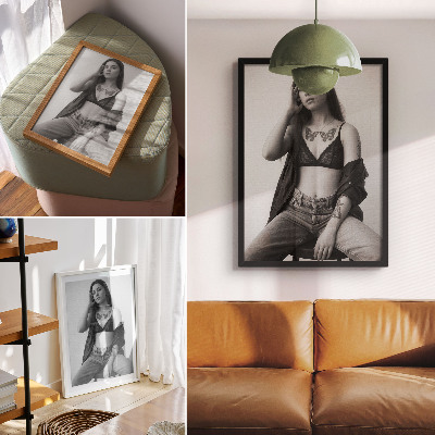 Premium stenski plakat Enobarvni portret svobode minimalizem