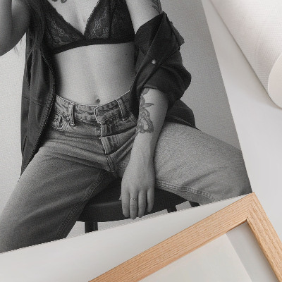 Premium stenski plakat Enobarvni portret svobode minimalizem