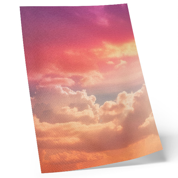 Plakat Pastelni oblaki, miren sončni zahod