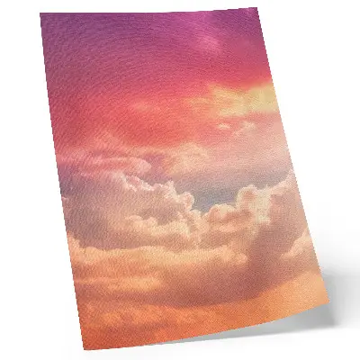 Plakat pastelni oblaki z mirnim sončnim zahodom