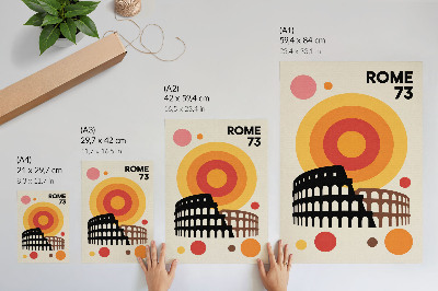 Premium stenski plakat Kolosej umetniški retro krogi