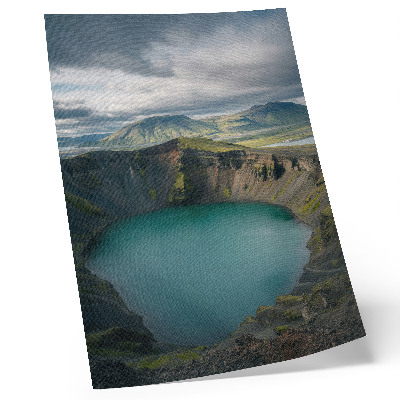 Plakat Turkizno jezero, gore, čudoviti oblaki