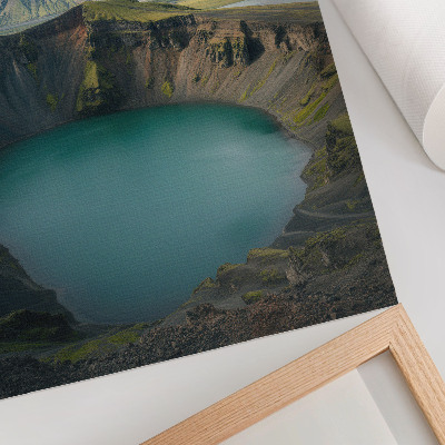 Plakat Turkizno jezero, gore, čudoviti oblaki