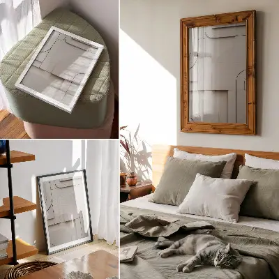 Umetniški tisk na platno geometrijske oblike v moderni kompoziciji z eleganco