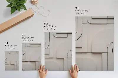 Umetniški tisk na platno geometrijske oblike v moderni kompoziciji z eleganco