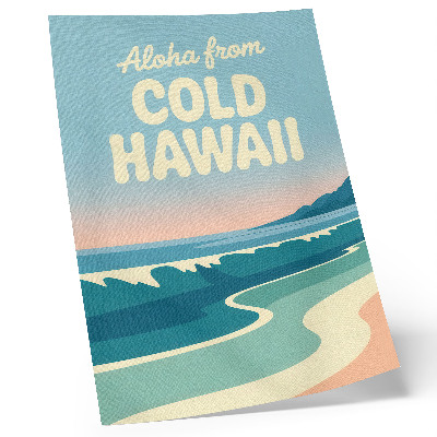 Premium stenski plakat Sodobna tipografija naravnih krajinskih plaž