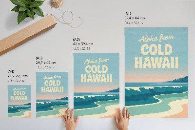 Premium stenski plakat Sodobna tipografija naravnih krajinskih plaž