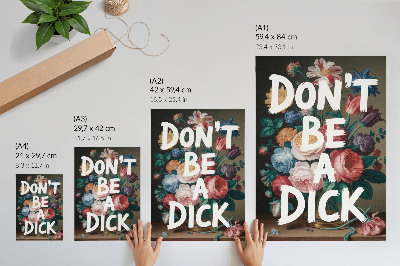 Plakat Barvite rože z belimi črkami ustvarjajo učinkovit kontrast