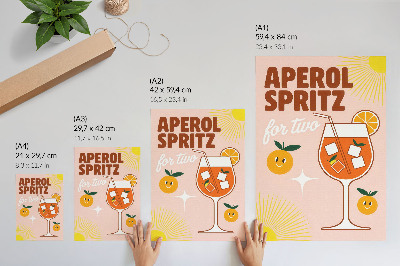 Eleganten plakat za dnevno sobo Oranžno rumen nasmeh sadnega napisa