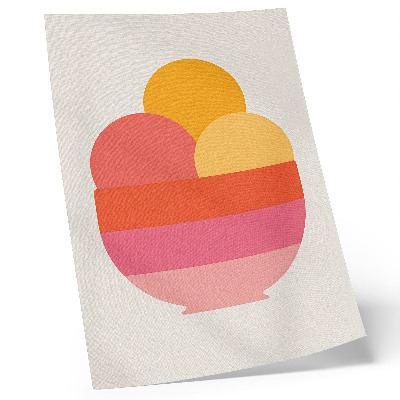 Premium stenski plakat Živahni krogi v skledi, minimalističen slog