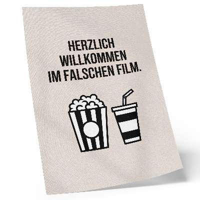 Plakat Smiselno besedilo ikonografija kino bež ozadje