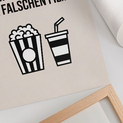 Plakat Smiselno besedilo ikonografija kino bež ozadje