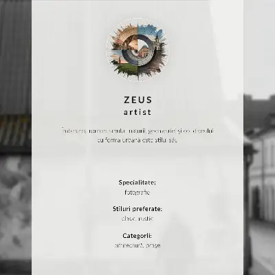 Umetniški tisk na platno ozka ulica s stanovanjskimi hišami, stolpom in figuro v modrem plašču