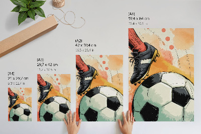 Plakat Športni poudarek, čudovite barve, dinamična kompozicija
