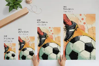 Plakat športni poudarek s čudovitimi barvami in dinamično kompozicijo