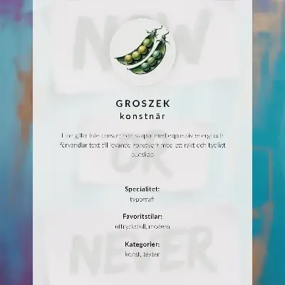 Stenski plakat z dinamičnimi kontrasti, močno tipografijo ter turkizno in vijolično barvo