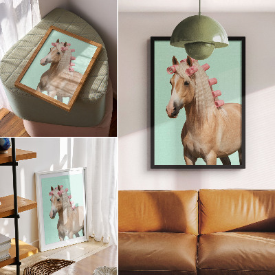 Plakat Konjski lahki plašč mint pastelne barve navijalke