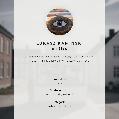 Premium stenski plakat Leseni kiosk svetle stavbe idilično