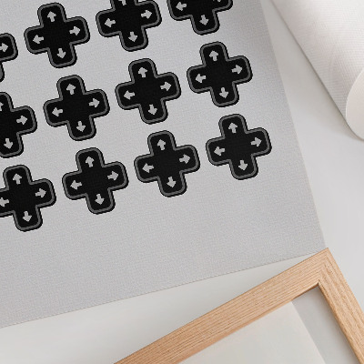 Eleganten plakat za dnevno sobo Igralni krmilnik minimalizem retro modernost