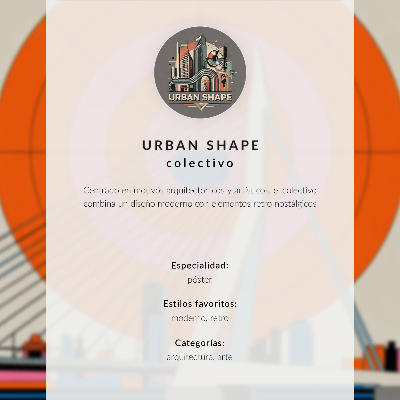 Premium stenski plakat Večerna mestna moderna arhitektura