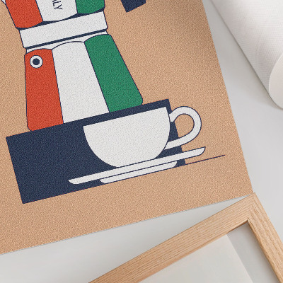 Premium stenski plakat Barvita kavarna, italijanske barve, moderno vzdušje