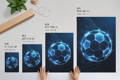 Eleganten plakat za dnevno sobo Geometrijske črte in luči digitalne krogle