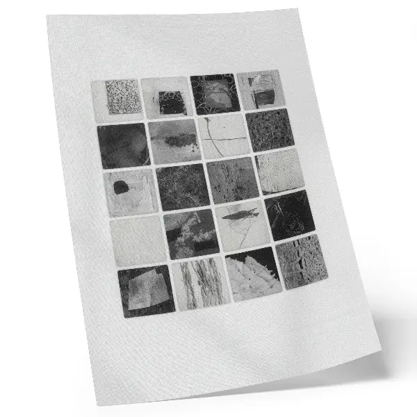 Črno-beli geometrijski plakat elegantna stenska dekoracija za dnevno sobo