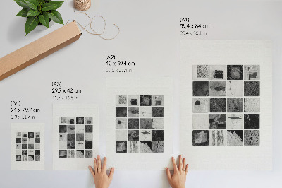 Eleganten plakat za dnevno sobo Črno-beli geometrijski vzorci v umetniški obliki