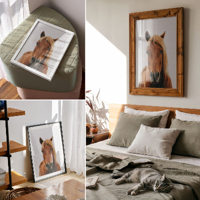Premium stenski plakat Konjski portret minimalizem naravna lepota eleganca