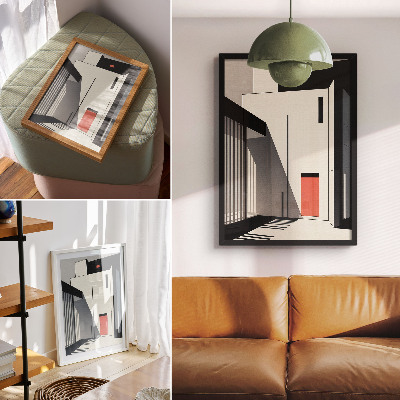 Premium stenski plakat Minimalistični geometrijski arhitekturni kontrast
