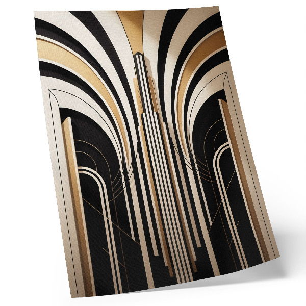 Eleganten plakat za dnevno sobo Moderni loki Eleganca Art Deco Kontrast