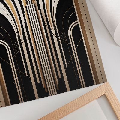 Eleganten plakat za dnevno sobo Moderni loki Eleganca Art Deco Kontrast